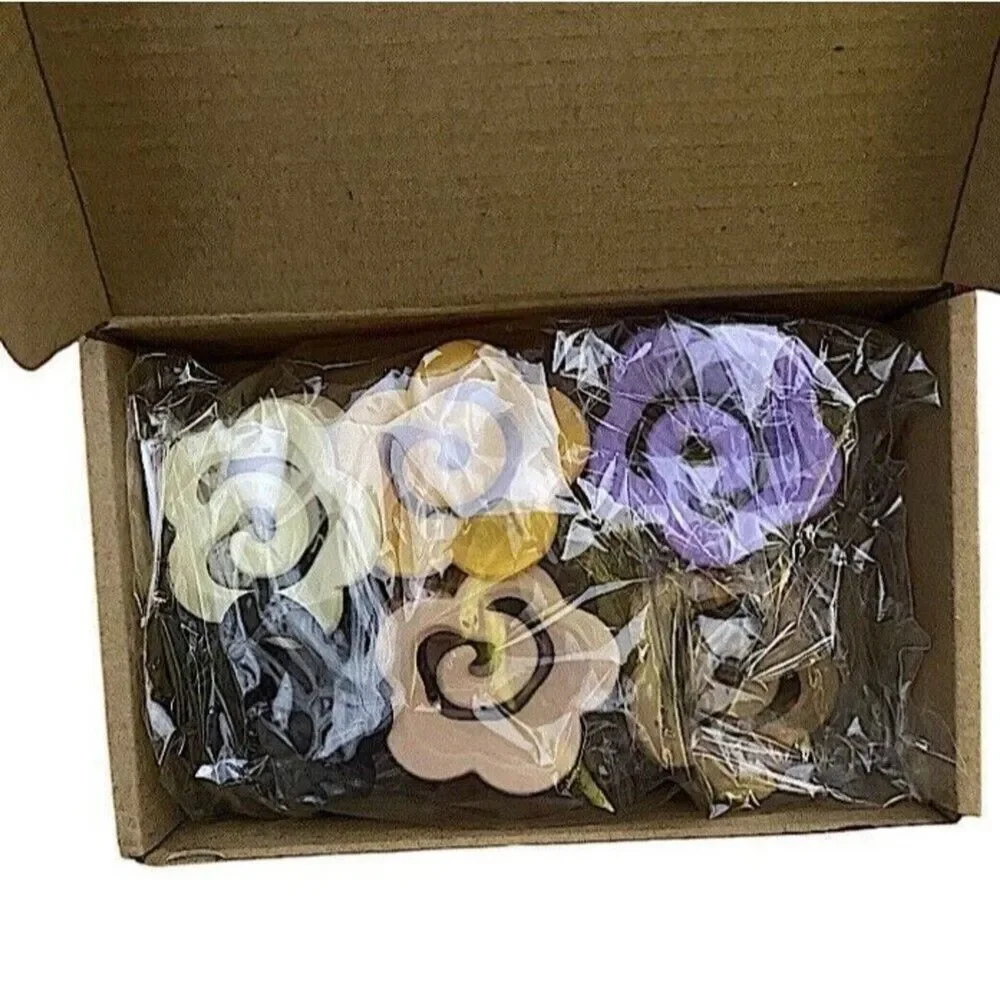 Mini Hair Claw Clips Flower Shaped New 6 Pieces For Thin Hair Floral Beauty Y2K